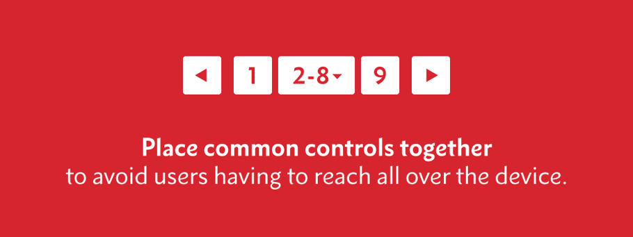 Place common controls together